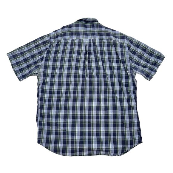 Peter Millar Shirt Men’s Size‎ XL Blue Green Plaid Short Sleeve Button Down - Picture 2 of 8
